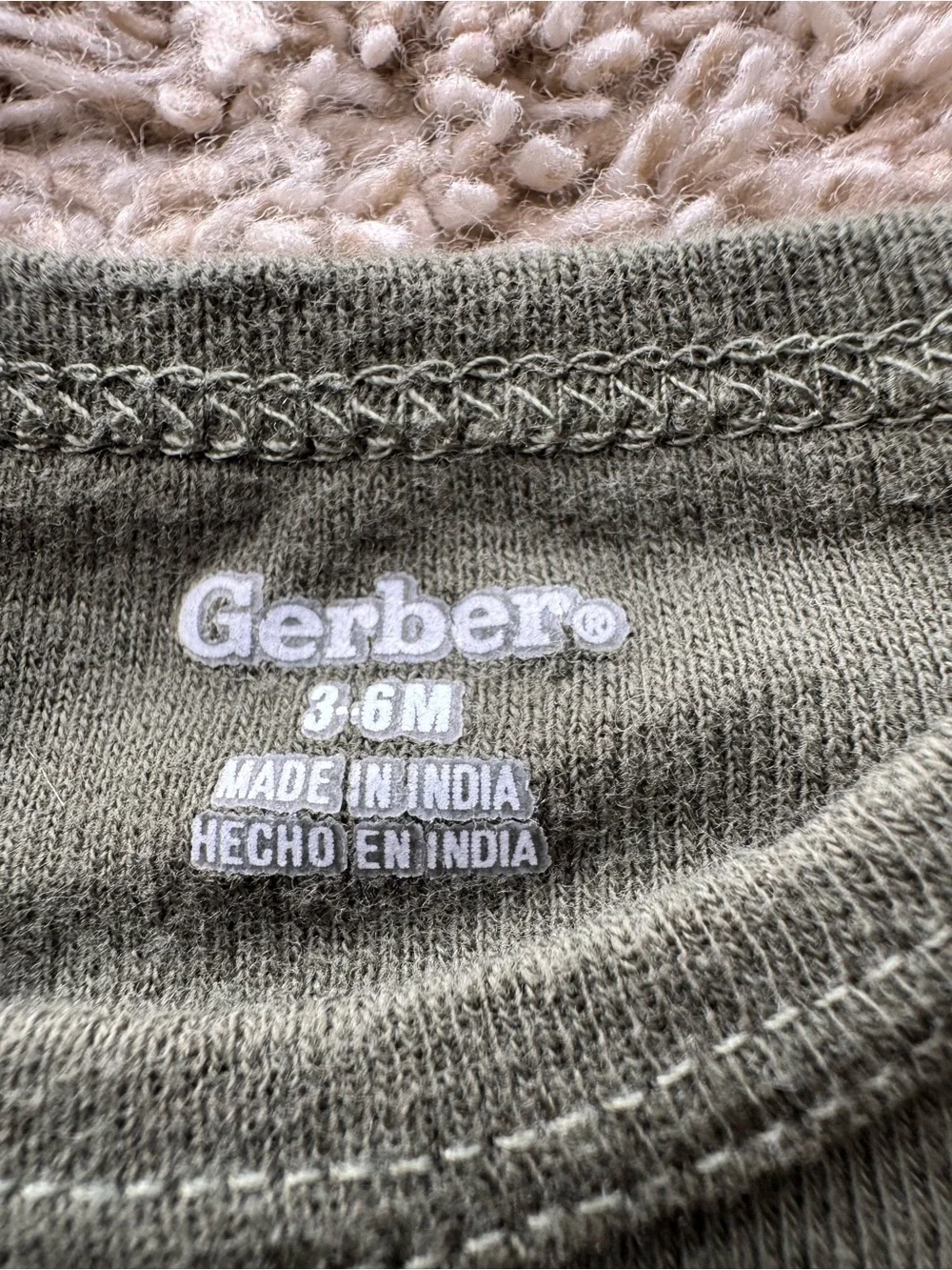 Gerber “Look After Our World” Long Sleeve Bodysuit Baby One Piece 3-6M Green